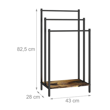 Towel Rack with Shelf – Freestanding, Metal Frame