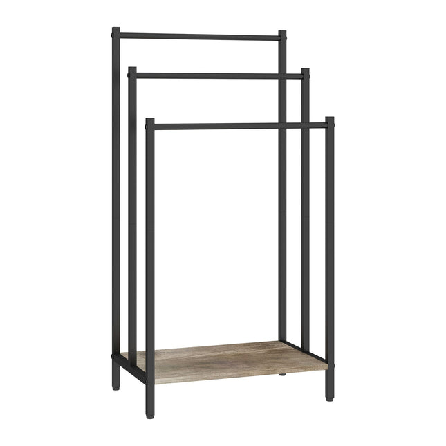 Towel Rack with Shelf – Freestanding, Metal Frame