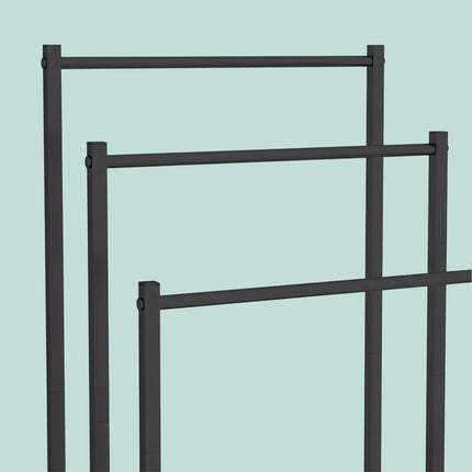 Towel Rack with Shelf – Freestanding, Metal Frame