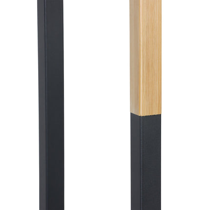 Towel Stand with 2 Bars – Metal & Bamboo