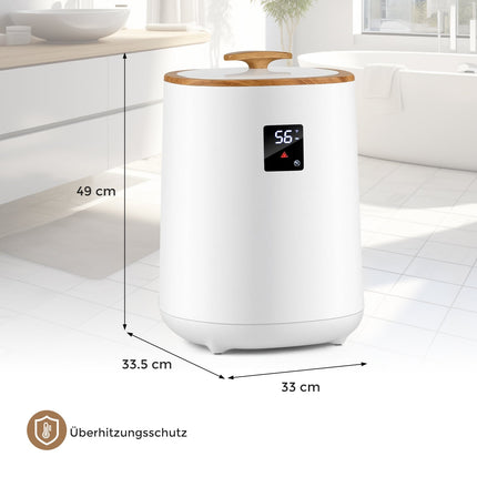 Towel Warmer with LED Display, 18L Capacity, White