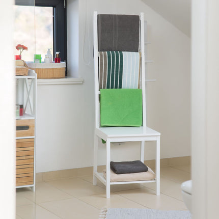 Towel hanger bamboo white