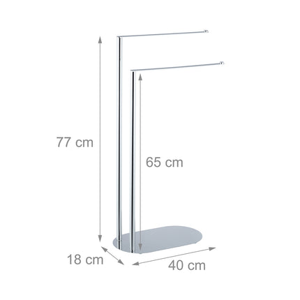 Towel hanger with 2 bars