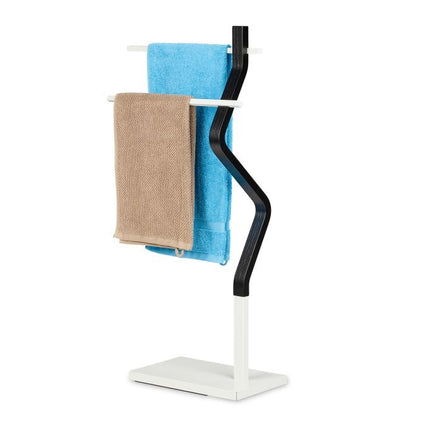 Towel hanger with curved design