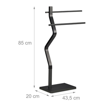Towel hanger with curved design