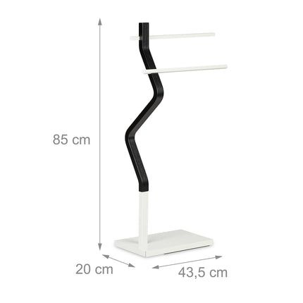 Towel hanger with curved design