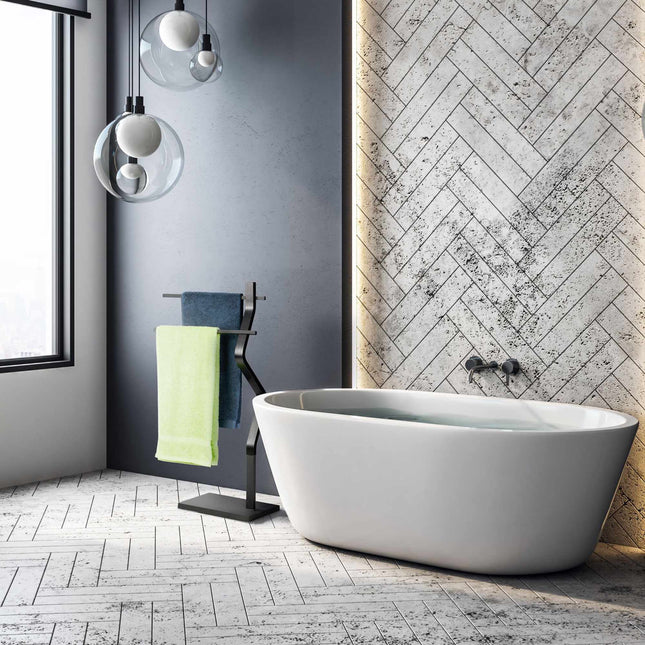 Handdoekhanger met gebogen design