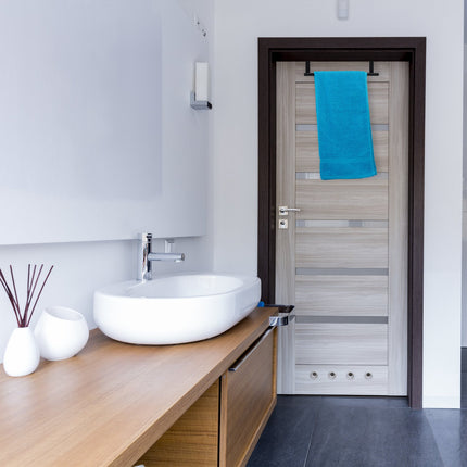 Towel rack door