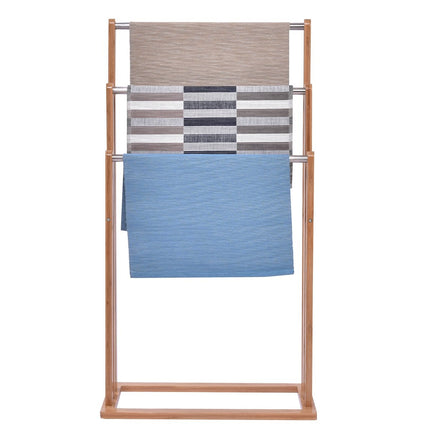 Towel rack, towel rack, standing towel rack, 3 bars, freestanding bamboo