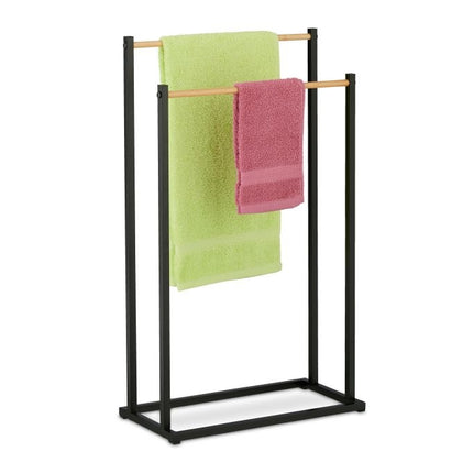 Towel rack with 2 rails
