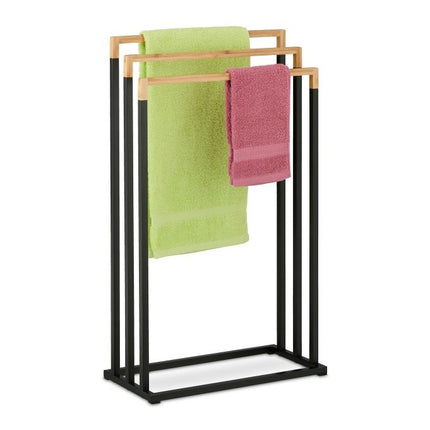 Towel rack with 3 rails