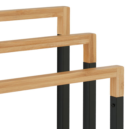 Towel rack with 3 rails