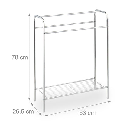 Towel rack with shelf
