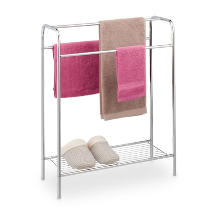Towel rack with shelf