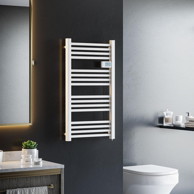 Bathroom towel rail, 540x960 mm, 16 elements, overheat protected
