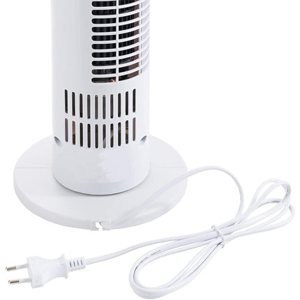 Tower Fan, 3 Modes, Quiet Operation, Timer, Remote, White