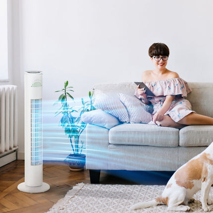 Tower fan with 70° oscillation, 77 cm, 45W, 3 speeds