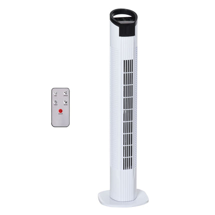 Tower fan with 70° oscillation, 78.5 cm, 50W power, 3 speeds, white