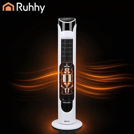 Tower Fan 83 cm with Remote Control and 70° Oscillation, White, 45W, 3 Modes