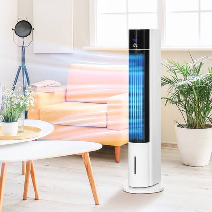 Tower Fan with Humidifier and Remote, 3 Modes, Timer