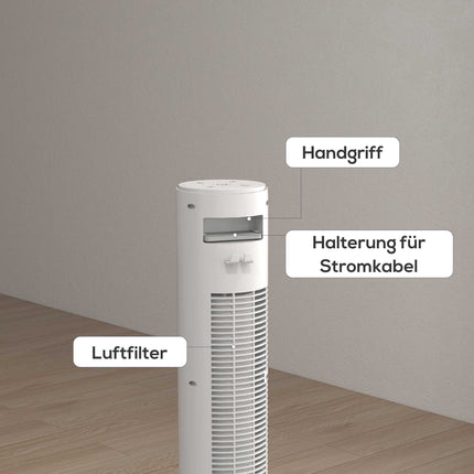 Tower Fan with Remote, 3 Speeds, 70 Oscillation