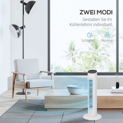Tower Fan with Remote, 3 Speeds, 85 Oscillation
