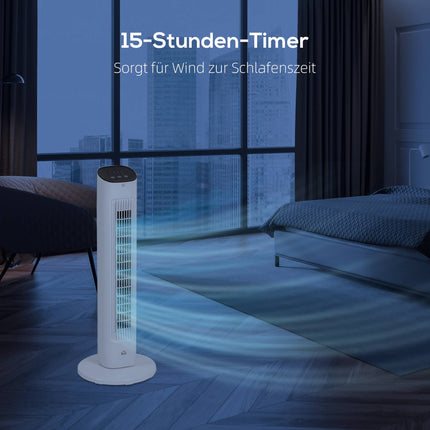 Tower Fan with Remote, 3 Speeds, 85 Oscillation