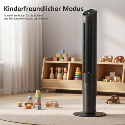 Tower Fan with Remote, WiFi App, 6 Speeds, 65 Oscillation