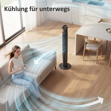 Tower Fan with Remote, WiFi App, 6 Speeds, 65 Oscillation