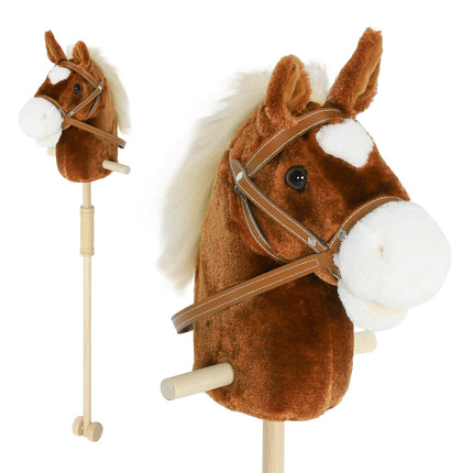 Toy Hobby Horse with Sound, Wheels, for Kids 24+ Months