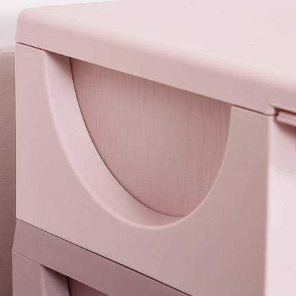 Children's 3-Tier Toy Storage Drawer Cabinet - Pink