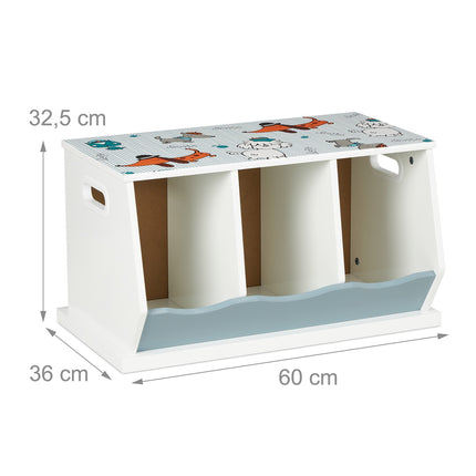 Toy Storage with 3 Compartments