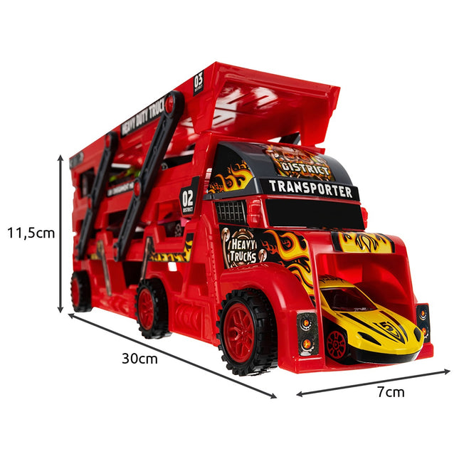 Toy Truck Set with 6 Cars and Launcher