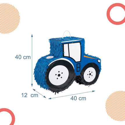 Tractor Piñata Set – Includes Bat and Blindfold Mask