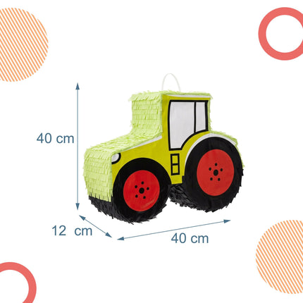 Tractor Piñata Set with Stick & Mask – 40 cm