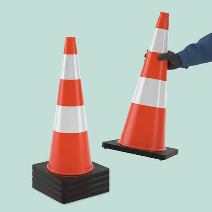 Traffic Cone 75 cm – Heavy Duty, Reflective Stripes