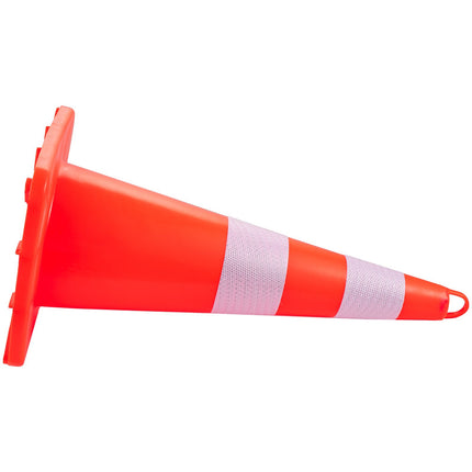 Traffic Cones 6 Pack, 28 Inch PVC with Reflective Collar