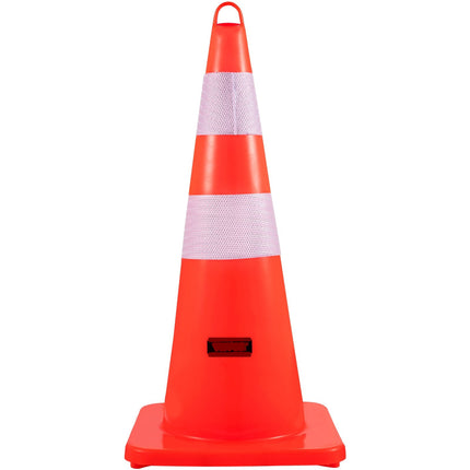 Traffic Cones 6 Pack, 28 Inch PVC with Reflective Collar