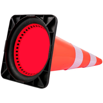 Traffic Cones, 8-Pack 30-Inch PVC Reflective Weighted Base