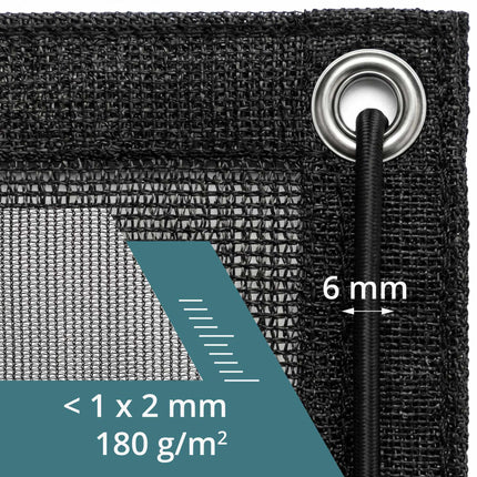 Trailer Cargo Net, Fine-Mesh, 2.5 x 4.5 m, Black