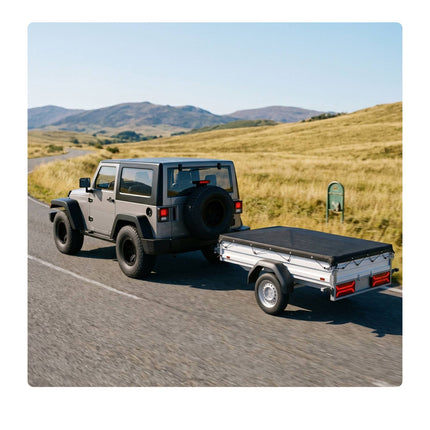 Trailer Cargo Net, Fine-Mesh 3.5 x 5 m, Black