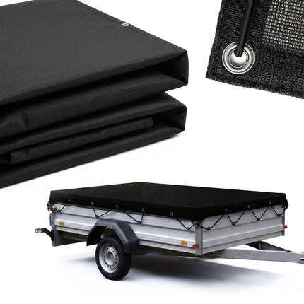 Trailer Cargo Net, Fine-Mesh, 3 x 4.5 m, Black