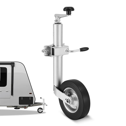 Trailer Jack With Wheel, 150 kg, Bolt-On Fold-Up