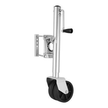 Trailer Jack with Dual Wheel, Swivel, 2000 lb, 15–27 in