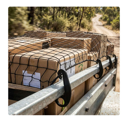 Trailer Net 2x3m Black, Durable PP Plastic