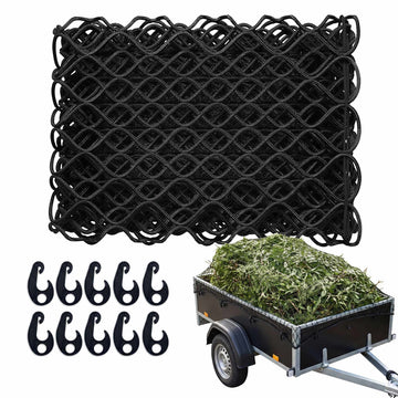 Trailer Net, Black, 1x2m, Durable PP Plastic