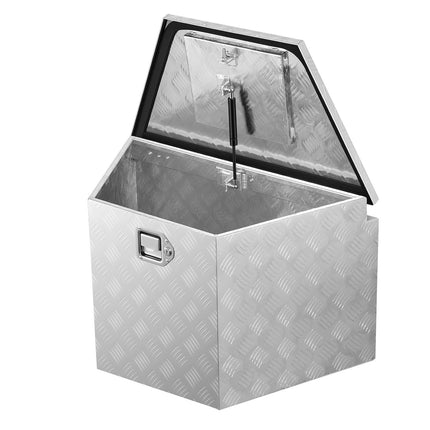 Trailer Tongue Tool Box, Aluminum, Lock and Keys, 29 In