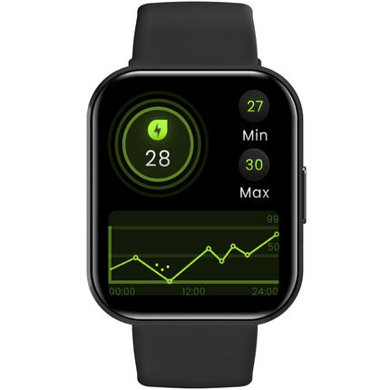 Trainerwatch2 Smartwatch with rectangular dial Black