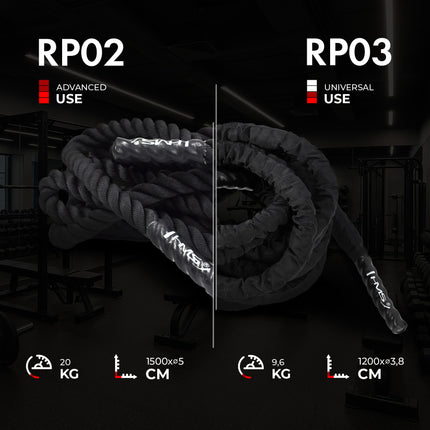 Training Rope with Cover, HMS, Durable Fitness Equipment