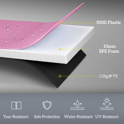 Trampoline Edge Cover, Waterproof, Tear-Resistant, 244cm, Pink